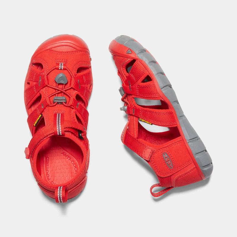 Keen Seacamp II Cnx Kids Sandals Red Outlet (0783-MFDBJ)